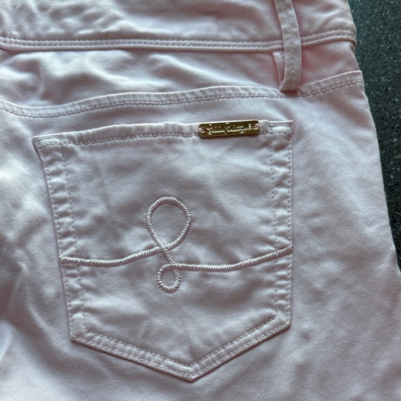 Lilly Pulitzer Soft Pink Cropped Pants with pearl embellishments - Picture 3 of 4